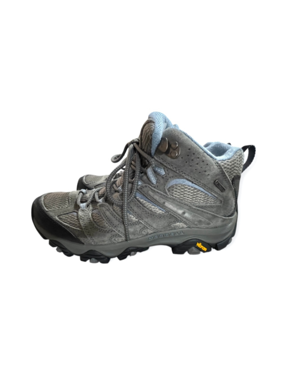 Merrell Hiking Boots Women's 10 Gray, Waterproof Shoe, Leather, Like New